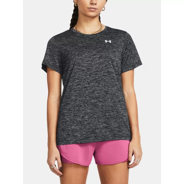  Damen-T-Shirt UNDER ARMOUR TECH SSC- TWIST 1384230-001 SCHWARZ 