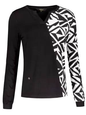 Damen-T-Shirt KIXMI VIVIANE SCHWARZ/WEIß