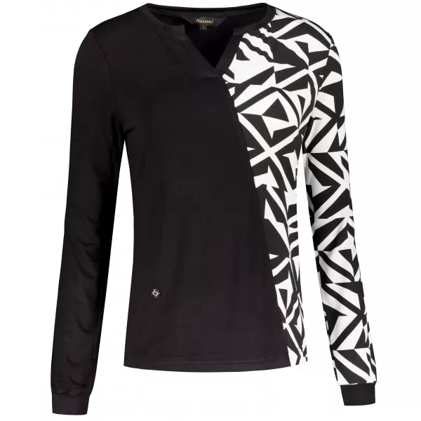  Damen-T-Shirt KIXMI VIVIANE SCHWARZ/WEIß 