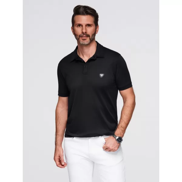  Herren t -Shirt mit einem Kragen OMBRE OM-POSS-0150 SCHWARZ 
