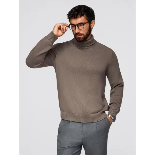  Herrenpullover OMBRE OM-SWTN-0163 GRAUBRAUN 