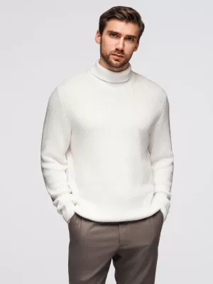 Herrenpullover OMBRE OM-SWTN-0162 WEIß