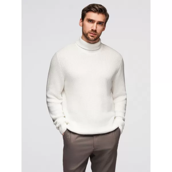  Herrenpullover OMBRE OM-SWTN-0162 WEIß 