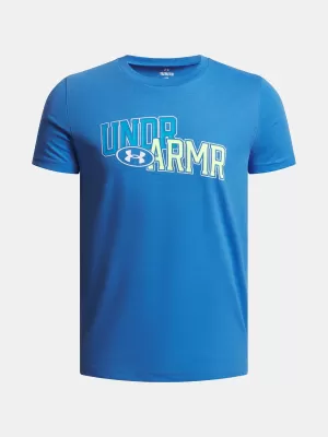 T-Shirt für Jungen UNDER ARMOUR OVERLAY WM SS BLAU