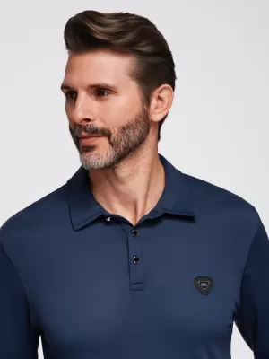 Hemd OMBRE OM-POLS-0139 MARINEBLAU