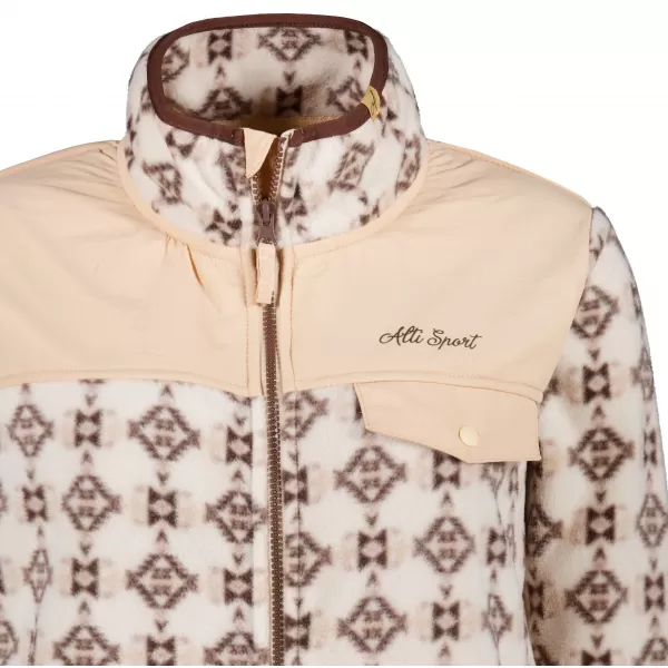  Fleece-Sweatshirt für Damen ALTISPORT GENESIS BEIGE 