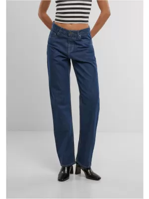 Damen URBAN CLASSICS TB7193 MITTELGROßEN BLAU GEWASCHEN