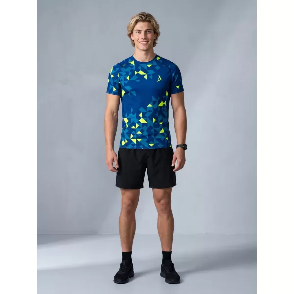  Funktionelle Kompression von Männern t -Shirt Premium ALTISPORT VOJ/ALM108TR04 NAVY-NEON YELLOW 