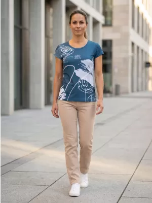 Damen Freizeitshirt Premium ALTISPORT VOJ/ALW120TR06 DUNKELBLAU