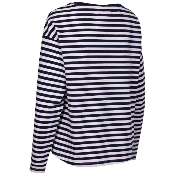  Damen-Sweatshirt TRESPASS THELMA MARINEBLAUER STREIFEN 