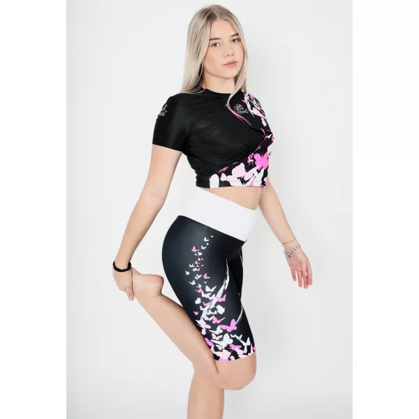  Funktionelles Premium-Crop-Top für Damen ALTISPORT VOJ/ALW022TR07 ČERNORŮŽOVÁ SCHWARZ ROSA 