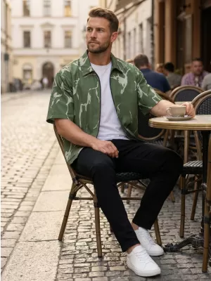 Premium-Herrenhemd ALTISPORT VOJ/ALM052KOS01 KHAKI