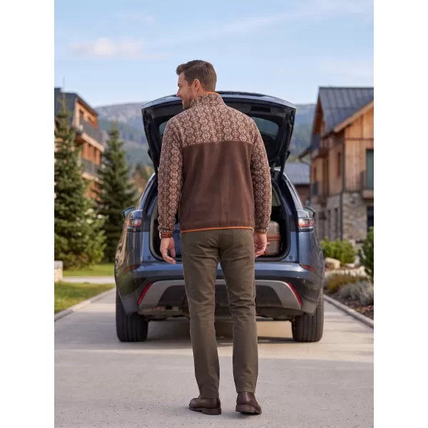 Fleece-Sweatshirt für Herren ALTISPORT GARM BRAUN 