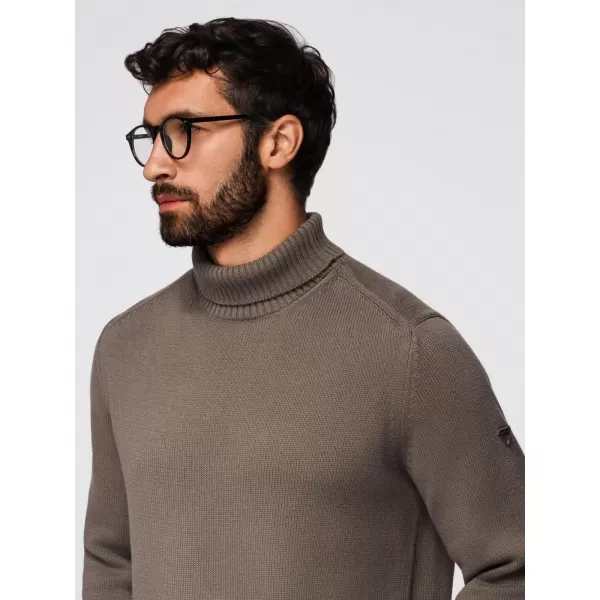  Herrenpullover OMBRE OM-SWTN-0163 GRAUBRAUN 