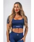Formendes, nahtloses Crop-Top FLOW SEAMLESS 499 BLUE Nebbia