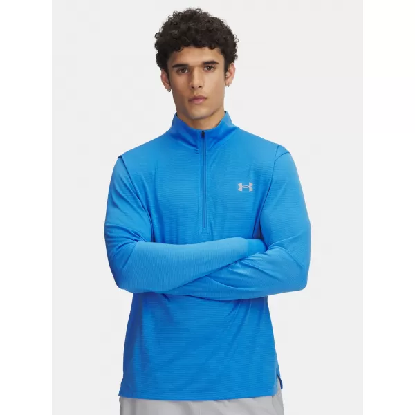  Herren-T-Shirt UNDER ARMOUR UA LAUNCH 1/4 ZIP 6005542-402 BLAU 
