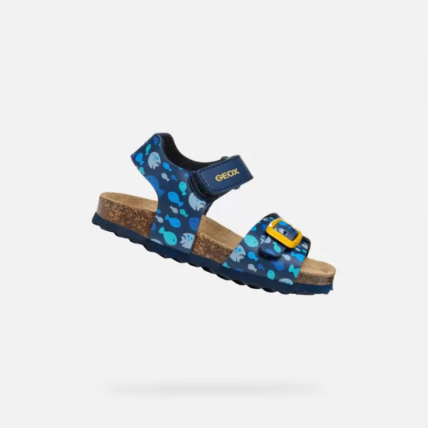  Sandalen für Jungen GEOX CHALKI DUNKELBLAU 