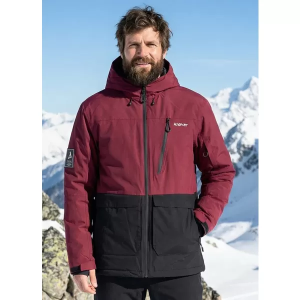  Herren-Winterjacke ALTISPORT GAL BURGUND 