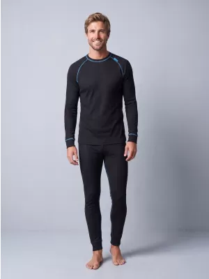 Herren-Thermoset ALTISPORT GAIN SCHWARZ/BLAU