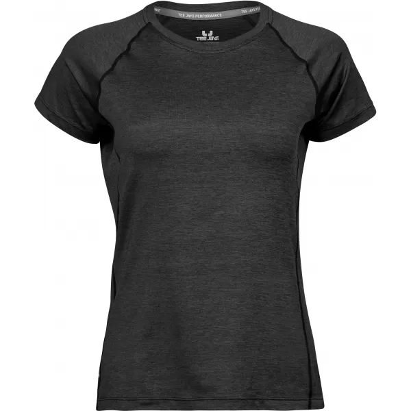  Damen-T-Shirt TEE JAYS | TJ 7021 SCHWARZE MELANGE 