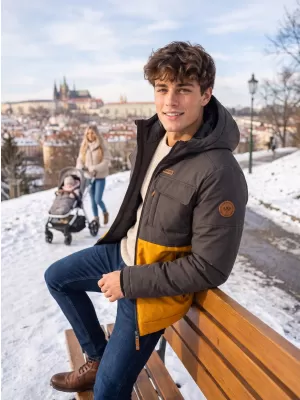 Herren-Winterjacke KIXMI VOLKER SENF