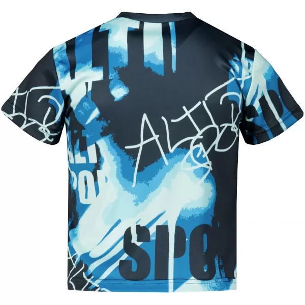  Funktionaler t -Shirt -Prämie von Kindern ALTISPORT VOJ/ALK076TR01 BLAU -BLACK 