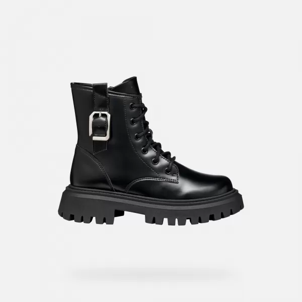  Stiefeletten für Mädchen GEOX MAQUINNENS J56M6C000CNC9999 SCHWARZ 