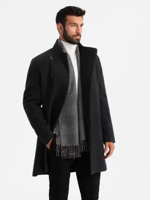 Männlicher Mantel OMBRE OM-COWC-0141 SCHWARZ