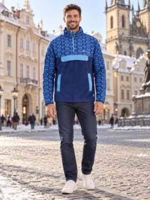 Fleece-Sweatshirt für Herren ALTISPORT GARM BLAU