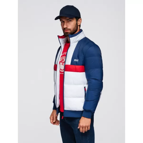  Jacke OMBRE OM-JALP-0296 BLAU UND WEIß 