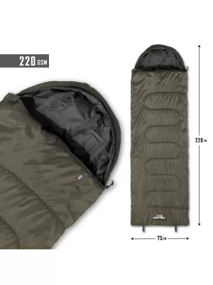 Schlafsack PENTAGON SENTINEL SLEEPING BAG 220GR/M² D19001 BRAUNGRAU