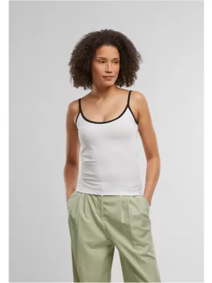Damen-Tanktop URBAN CLASSICS TB7485A WEIß/SCHWARZ/WEIß/SCHWARZ