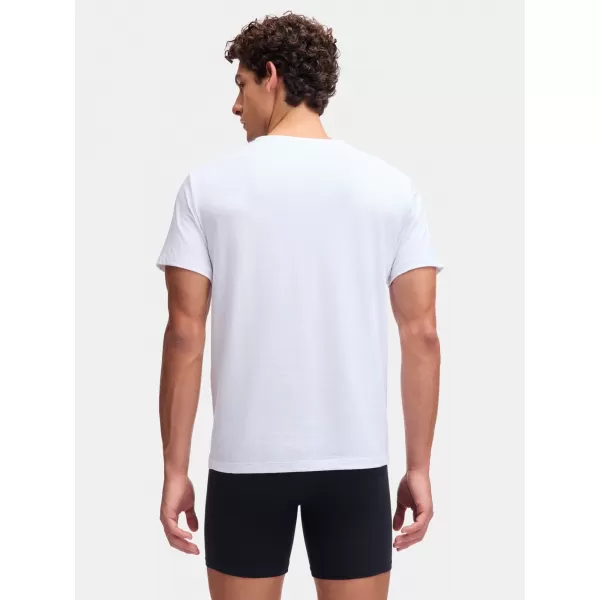  Herren-T-Shirt UNDER ARMOUR M UA PERF COTTON CREW NECK-2PK 6007621-100 WEIß 