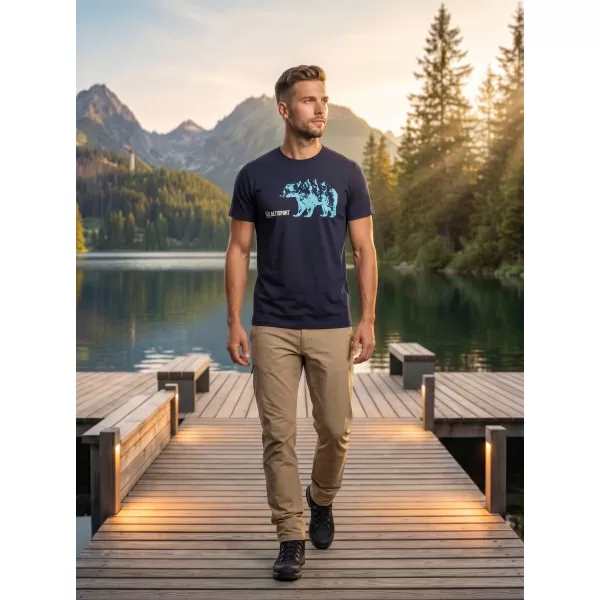  Herren t -Shirt mit kurzen Ärmeln ALTISPORT ALM193129 MEERESBLAU 