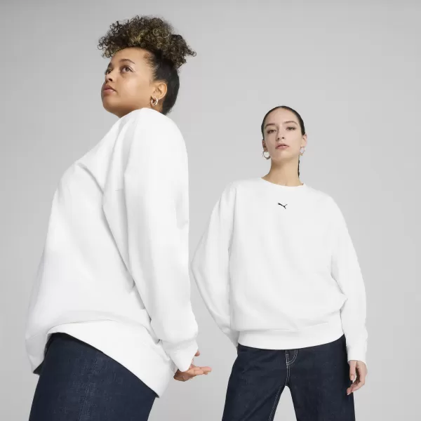  Damen-Sweatshirt PUMA ESS OVERSIZED CREW FL 68540002 PUMA WEIß 