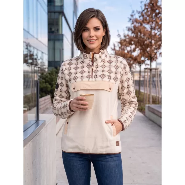  Fleece-Sweatshirt für Damen ALTISPORT GEMMY BEIGE 