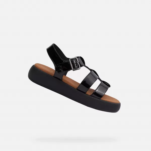  Damensandalen GEOX CAMALEI SCHWARZ 