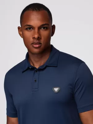 Herren t -Shirt mit einem Kragen OMBRE OM-POSS-0150 MARINEBLAU