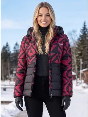 Damenjacke KIXMI VERONICA SCHWARZ/BURGUND