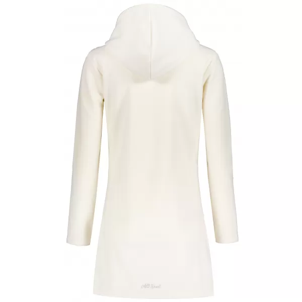  Premium-Fleece-Sweatshirt für Damen ALTISPORT LIALA BÍLÁ/KRÉMOVÁ WEIß 