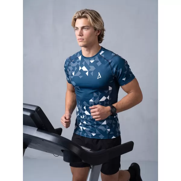  Funktionelle Kompression von Männern t -Shirt Premium ALTISPORT VOJ/ALM108TR04 MARINE-WEIß 