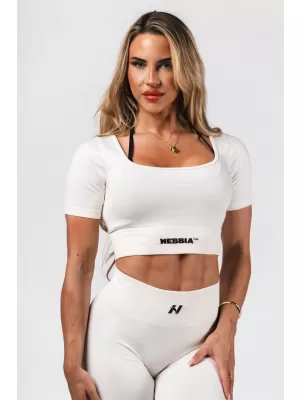 Formendes nahtloses Crop-Top FLOW SEAMLESS 499 CREAM Nebbia