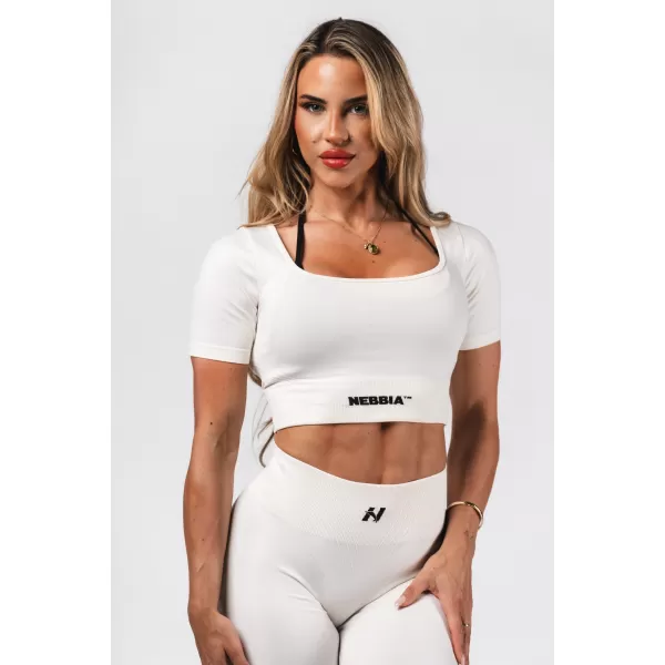  Formendes nahtloses Crop-Top FLOW SEAMLESS 499 CREAM Nebbia 