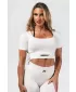 Formendes nahtloses Crop-Top FLOW SEAMLESS 499 CREAM Nebbia