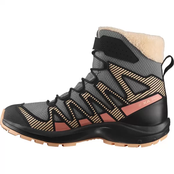  Kinderschuhe SALOMON XA PRO V8 WINTER WATERPROOF J ZINN/SCHWARZ/PFIRSICHFLAUM 