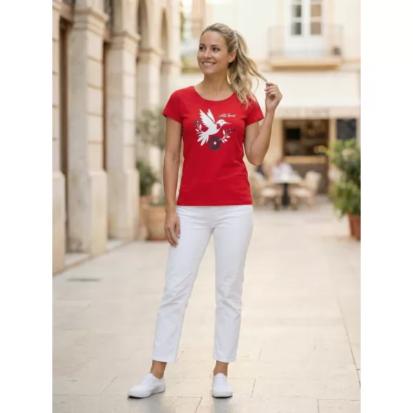  Frauen t -Shirt mit kurzen Ärmeln ALTISPORT ALW192122 ROT 