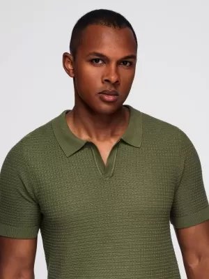 Herren t -Shirt OMBRE OM-POSS-0157 OLIVE