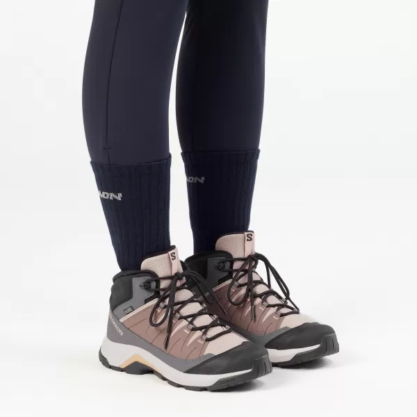  Damenschuhe SALOMON X-ADVENTURE COLDRUSH WATERPROOF W ETHEREA/EISEN/MAHAGONI-ROSE 