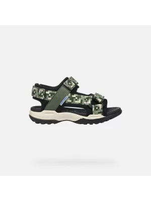 Sandalen für Jungen GEOX BOREALIS DUNKELGRÜN
