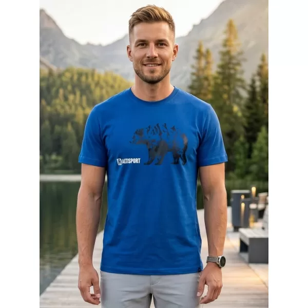  Herren-T-Shirt mit kurzen Ärmeln ALTISPORT ALM193129 SCHNORCHEL BLAU 